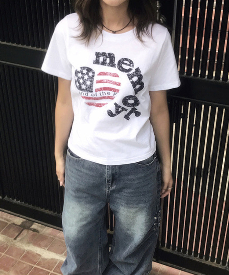アメリカンスター半袖Tシャツ WHITE