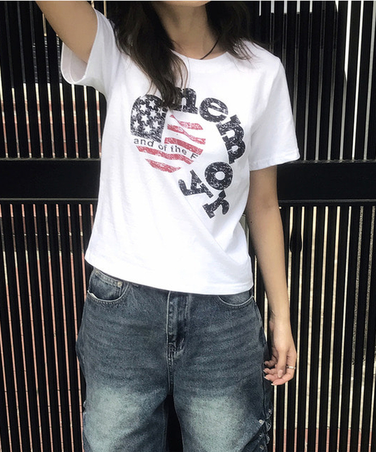 アメリカンスター半袖Tシャツ WHITE