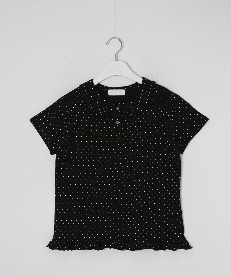 半袖Tシャツ ドットフリル半袖Tシャツ