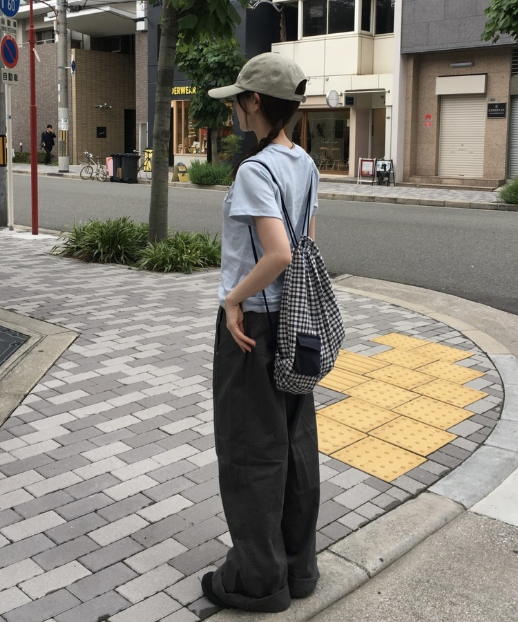 コットンワイドロングパンツ GREY