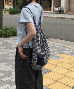 バックバッグ・スクールバッグ ギンガムチェックバックパック NAVY
