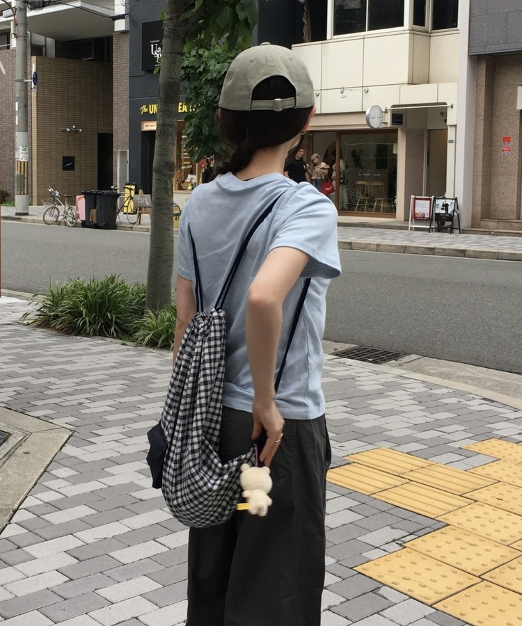 ギンガムチェックバックパック NAVY