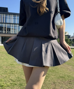 ダブルボックスプリーツスカート｜ミニスカート｜韓国ファッション通販
