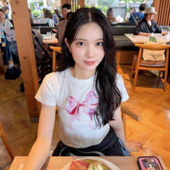 半袖Tシャツ ピンクリボンクロップTシャツ WHITE