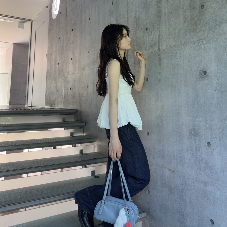 バルーンキャミソールブラウス WHITE