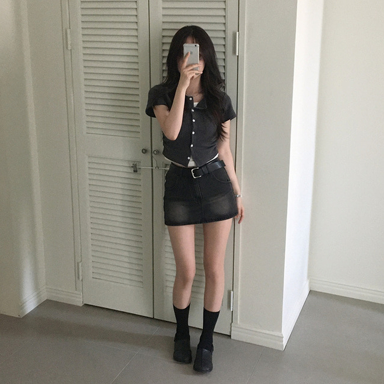 シャーリングカーディガンTシャツ｜カーディガン｜韓国ファッション