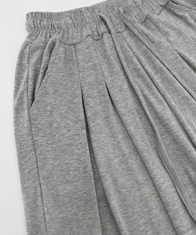 【SET】ワンオフショルダーTシャツツ ワイドパンツ