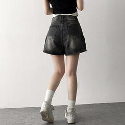 カーゴポケットデニムショートパンツ｜ショートパンツ｜韓国