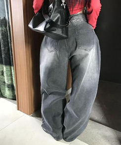 ダメージウォッシングパンツ BLACK DENIM