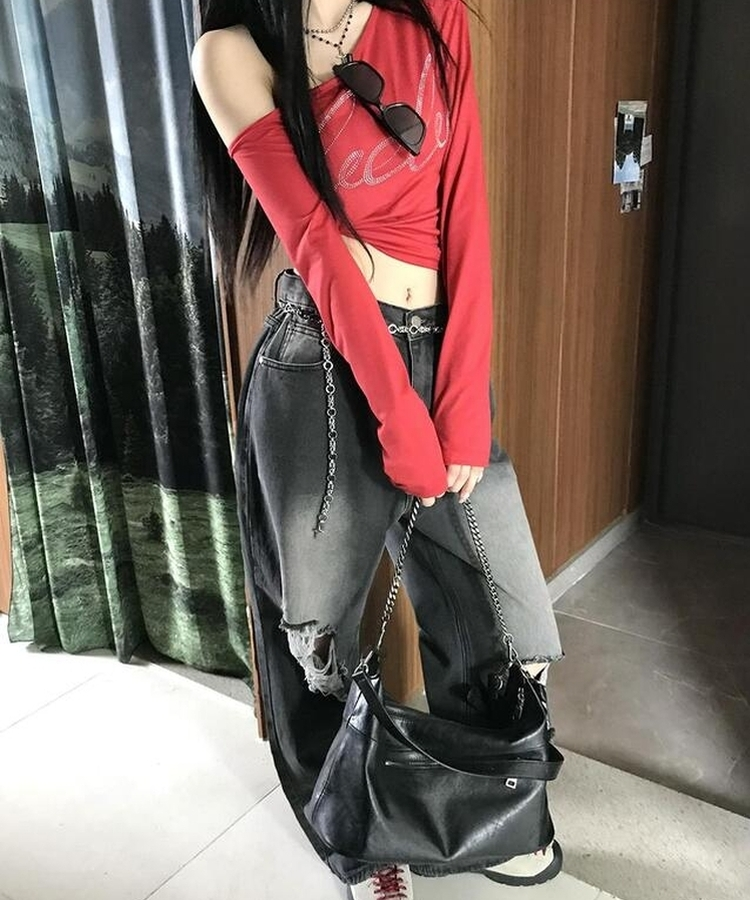 ダメージウォッシングパンツ BLACK DENIM