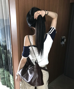 半袖Tシャツ アンバランスレース半袖Tシャツ WHITE