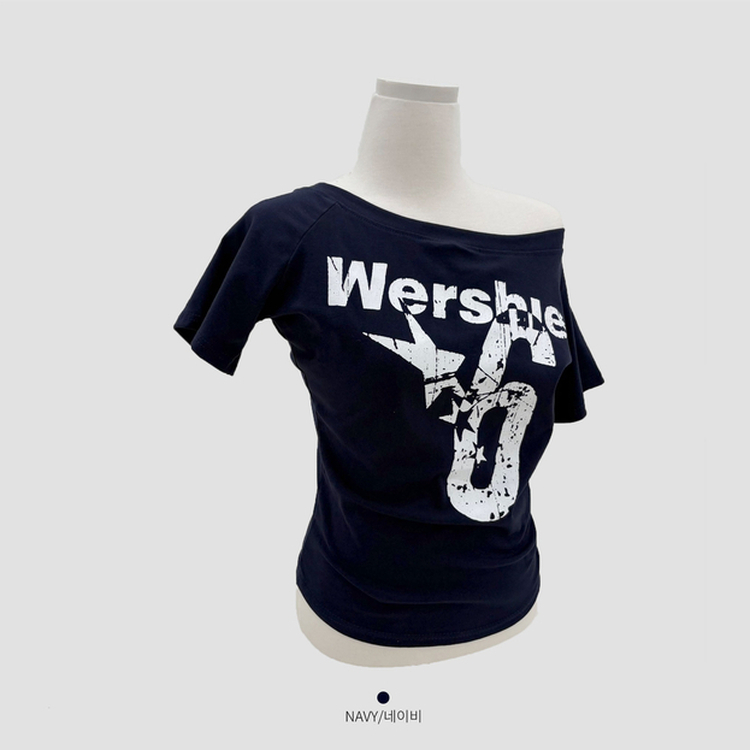 ナンバーレタリング半袖Tシャツ
