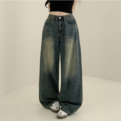 【丈別】ウォッシングクールワイドデニムパンツ(5color)