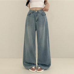 【丈別】ウォッシングクールワイドデニムパンツ(5color)