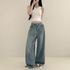 【丈別】ウォッシングクールワイドデニムパンツ(5color)