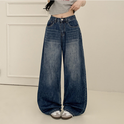 【丈別】ウォッシングクールワイドデニムパンツ(5color)