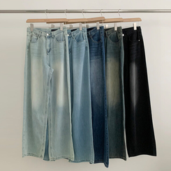 【丈別】ウォッシングクールワイドデニムパンツ(5color)