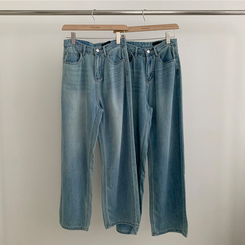 【丈別】ウォッシングクールワイドデニムパンツ(5color)