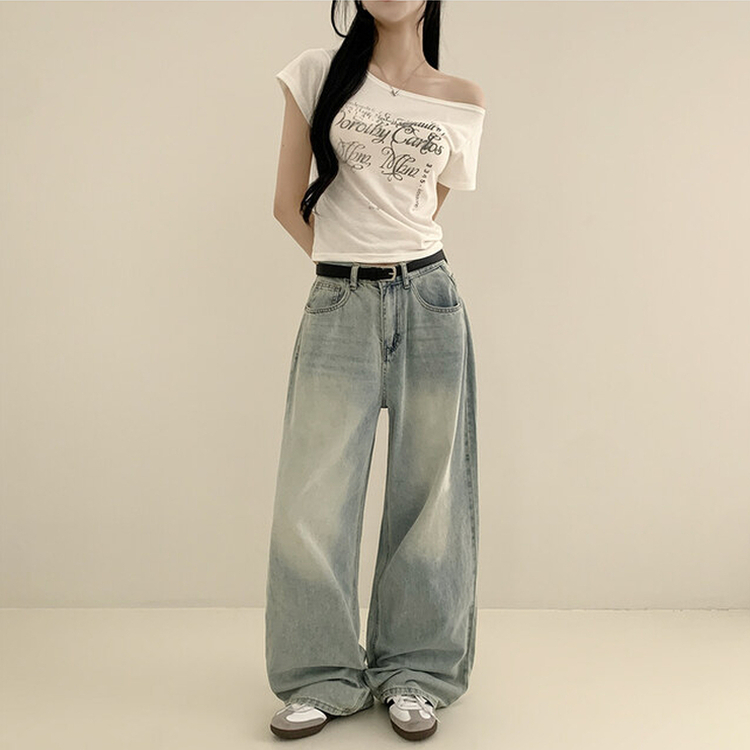 【丈別】ウォッシングクールワイドデニムパンツ(5color)
