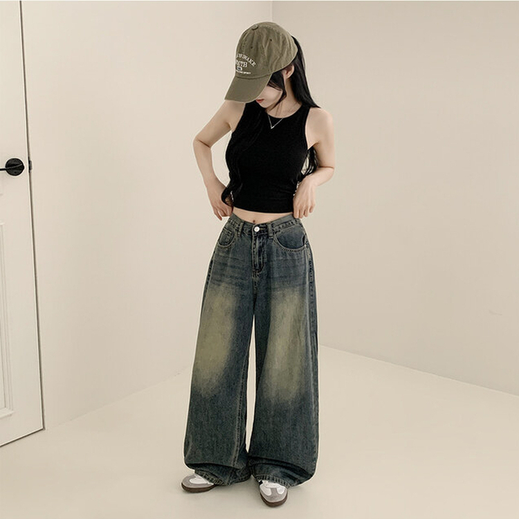 【丈別】ウォッシングクールワイドデニムパンツ(5color)