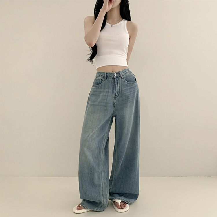 【丈別】ウォッシングクールワイドデニムパンツ(5color)