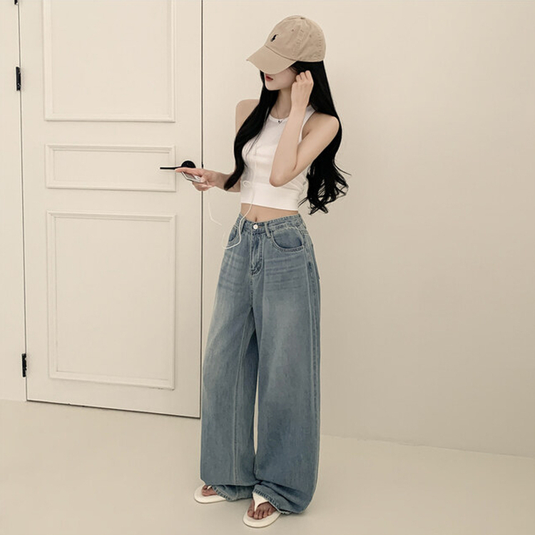 【丈別】ウォッシングクールワイドデニムパンツ(5color)