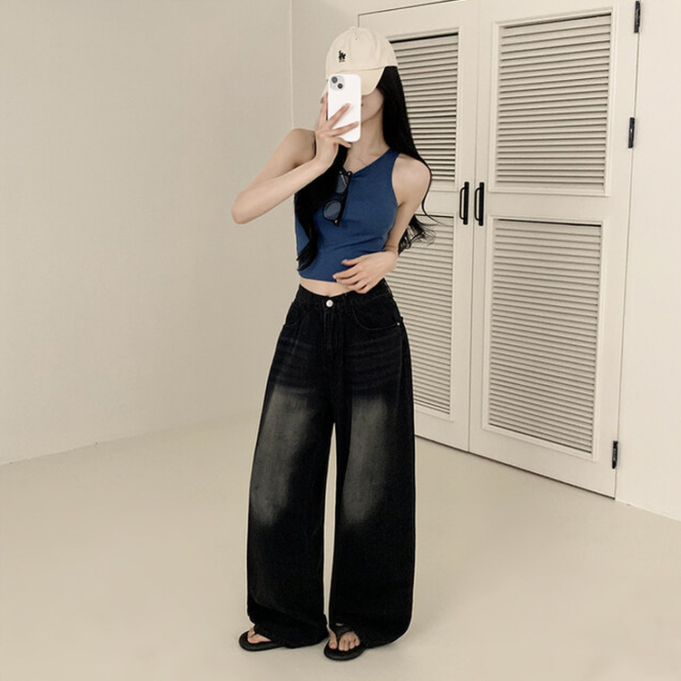 【丈別】ウォッシングクールワイドデニムパンツ(5color)