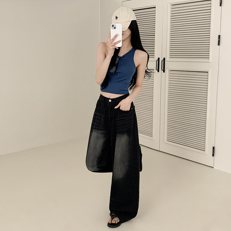 【丈別】ウォッシングクールワイドデニムパンツ(5color)