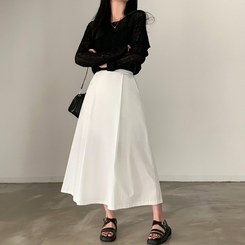 ニット シースルーサマークロップニット BLACK
