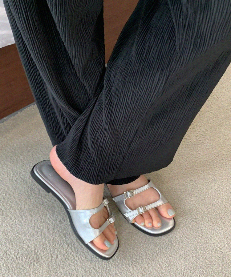 バックルサンダル SILVER