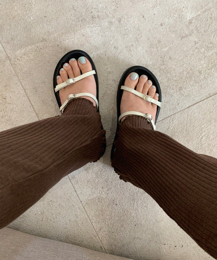 プラットフォームサンダル CREAM