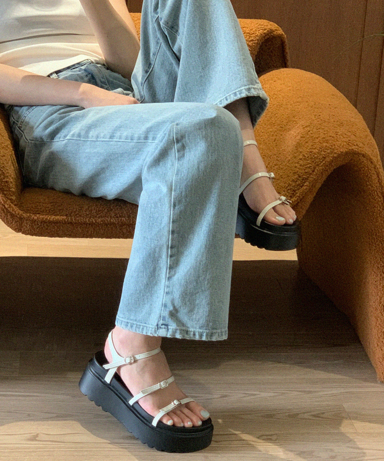 プラットフォームサンダル CREAM