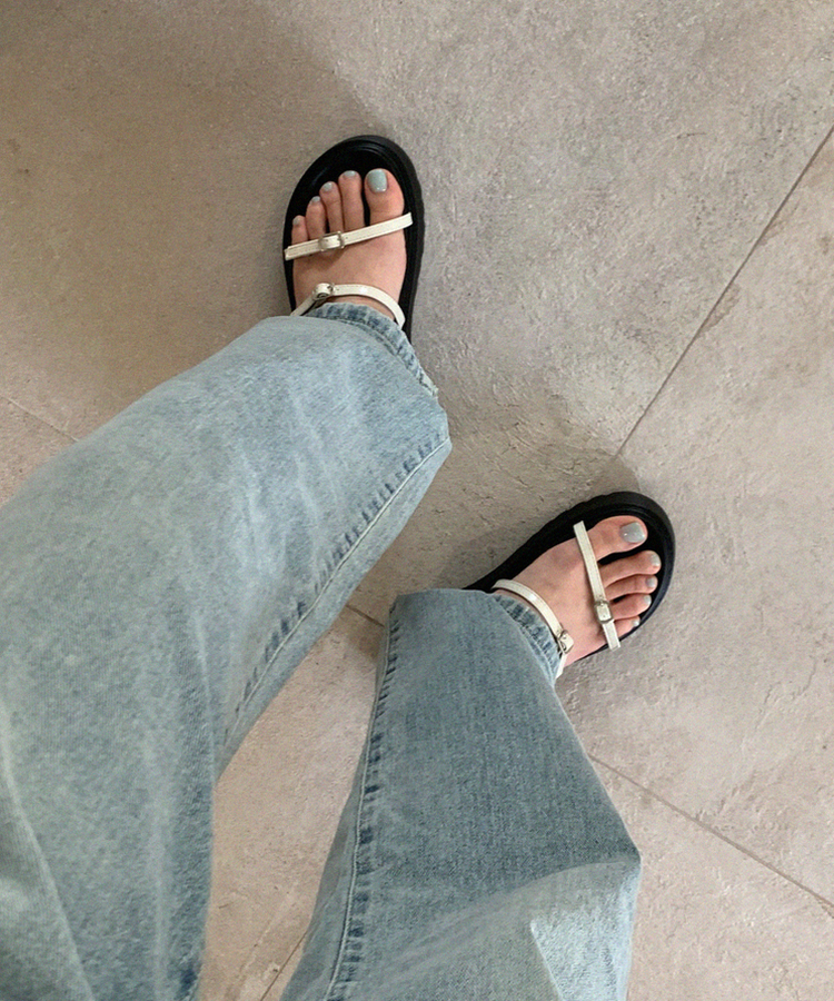 プラットフォームサンダル CREAM