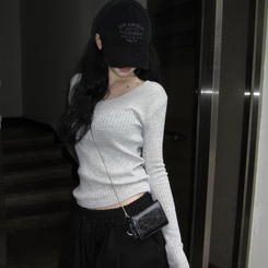 ニット バンブーシルクサマーニット(7color) GREY