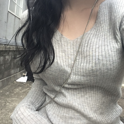 ニット バンブーシルクサマーニット(7color) GREY