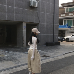 ショートパンツ スクエアオーバーバミューダパンツ BEIGE