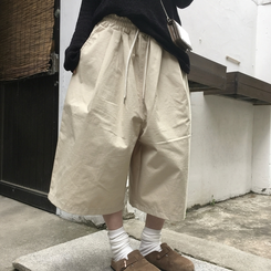ショートパンツ スクエアオーバーバミューダパンツ BEIGE