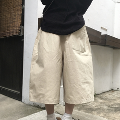 ショートパンツ スクエアオーバーバミューダパンツ BEIGE
