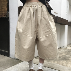 ショートパンツ スクエアオーバーバミューダパンツ BEIGE