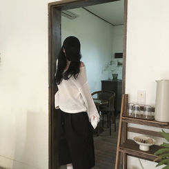 ショートパンツ スクエアオーバーバミューダパンツ BLACK