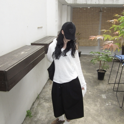 ショートパンツ スクエアオーバーバミューダパンツ BLACK