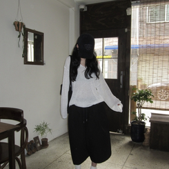 ショートパンツ スクエアオーバーバミューダパンツ BLACK