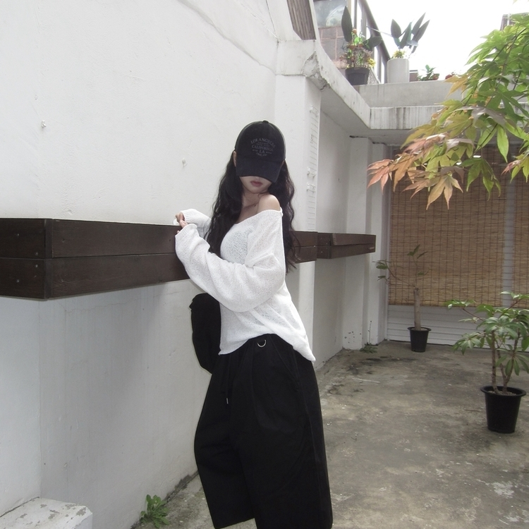 スクエアオーバーバミューダパンツ BLACK