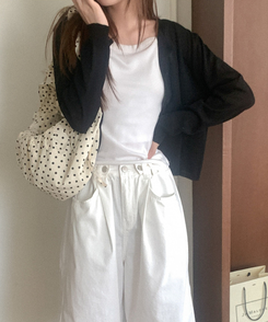 バッグ ドットストリングシャーリングバッグ IVORY