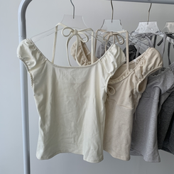 ツーピース 【SET着用可能】レースリボンTシャツ チェックプリーツミニスカートパンツ(8color)