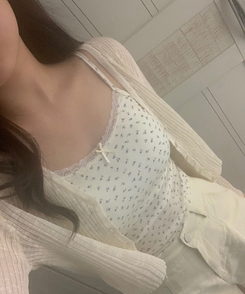 カーディガン シースルーVネックカーディガン BEIGE
