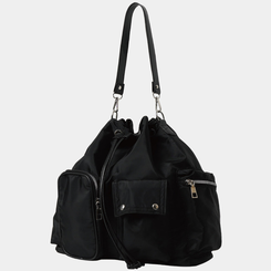 バックバッグ・スクールバッグ ナイロンマルチショルダーバック BLACK