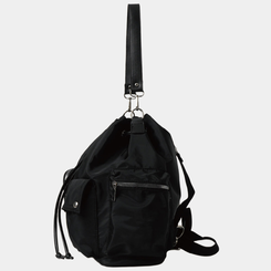 バックバッグ・スクールバッグ ナイロンマルチショルダーバック BLACK