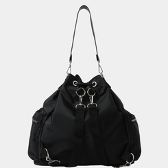 バックバッグ・スクールバッグ ナイロンマルチショルダーバック BLACK