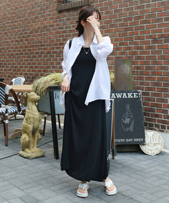 Unikko キャミロングワンピース スパンキャミソールロングワンピース｜ロングワンピース｜韓国